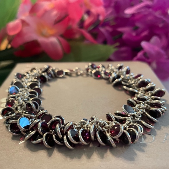 Silpada Garnet Cha-Cha Bead Bracelet RARE B1049 - Picture 6 of 15